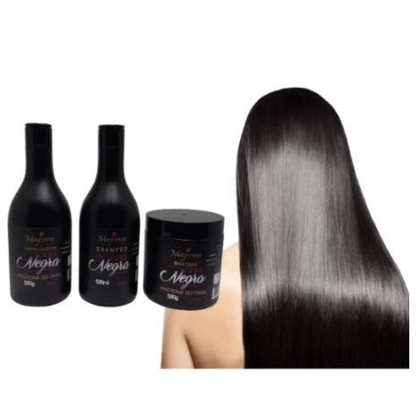 Kit Lama Negra Matizador Tons Escuros Ativador Shamp + Cond+ Másc