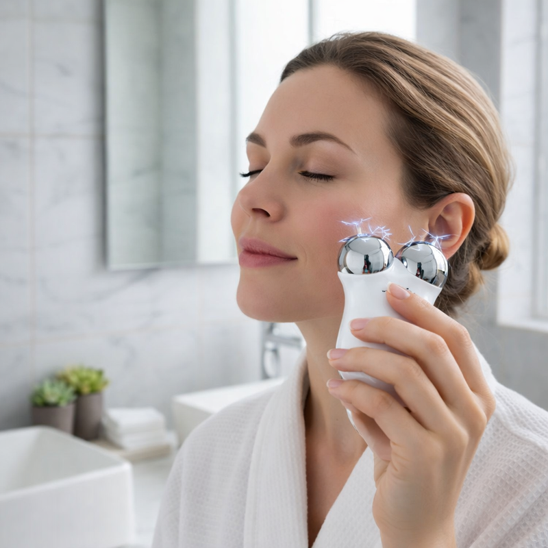 Massageador Facial Micro-corrente - Mini Lifting Firmeza e Revitalização