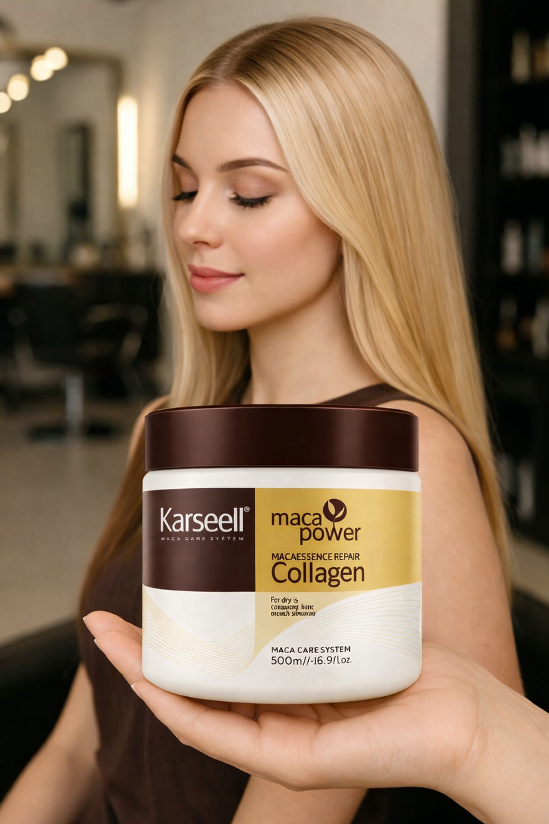 Máscara Capilar Karseell Collagen 500g – Hidratação Profunda e Reconstrução Imediata