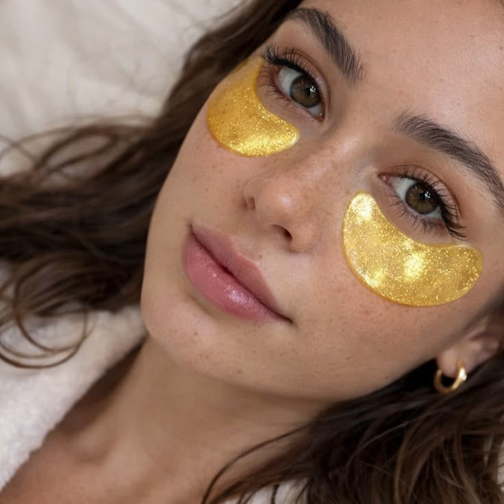 Patches de Ouro 24K para Olhos — Olheiras, Bolsas e Linhas Finas em 20 Minutos