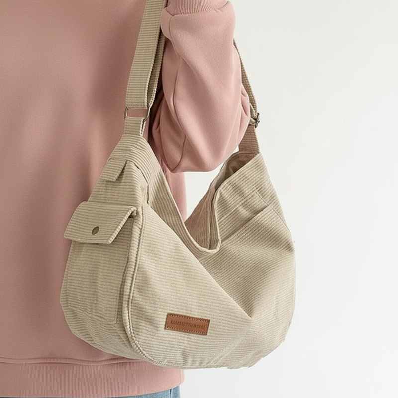 Bolsa Novo Estilo Bolsa De Moda De Ombro Unissex De Grande Capacidade Bolsa De Veludo