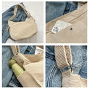 Bolsa Novo Estilo Bolsa De Moda De Ombro Unissex De Grande Capacidade Bolsa De Veludo