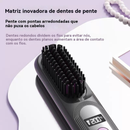 Nova chapinha de cabelo sem fio, com visor digital, recarregável, mini chapinha portátil para viagens, dois em um: alisa