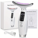 New Massageador Rejuvenescedor de Pescoço e Face Led de 7 Modos Portátil