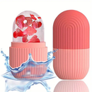 Massageador Facial De Silicone Com Rolo De Gelo , Ferramenta De Massagem De Pele De Beleza Para Resfriamento De Pescoço